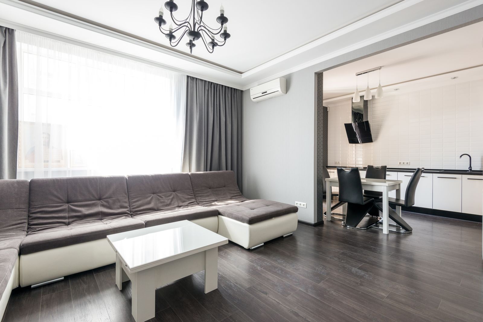 Appartement rénové, séjour et cuisine